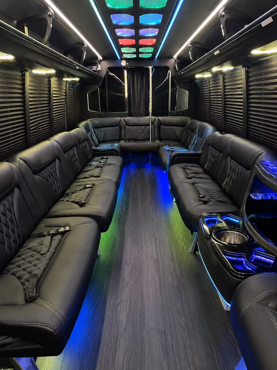 20 Passenger Party Bus Inside