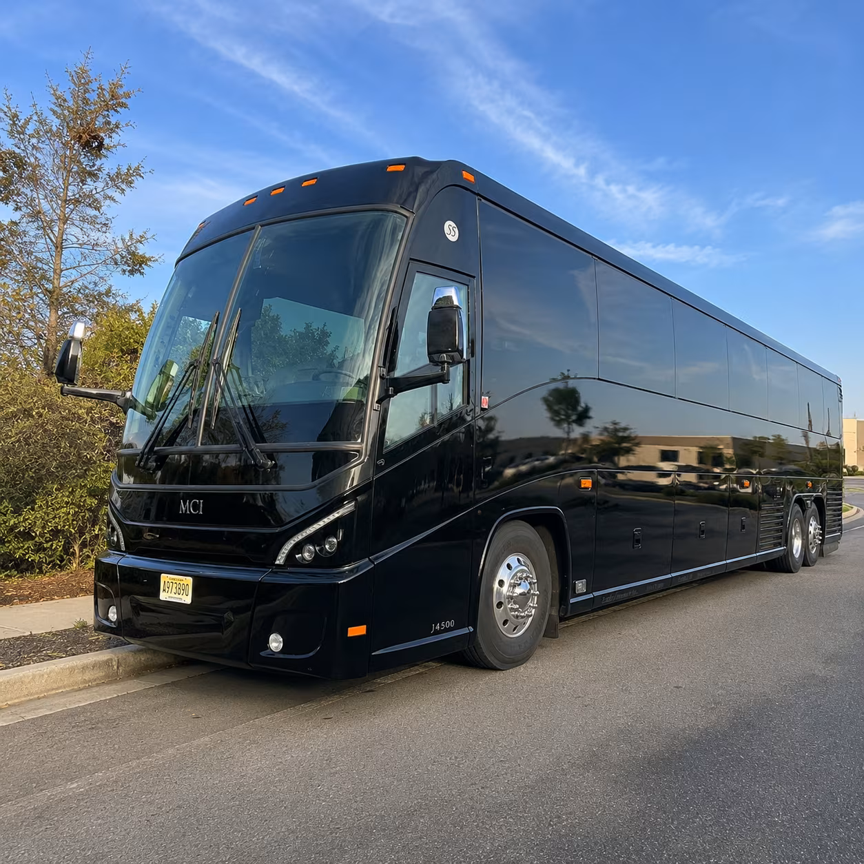 Santa Ana Airport Shuttle & Transportation party bus exterior