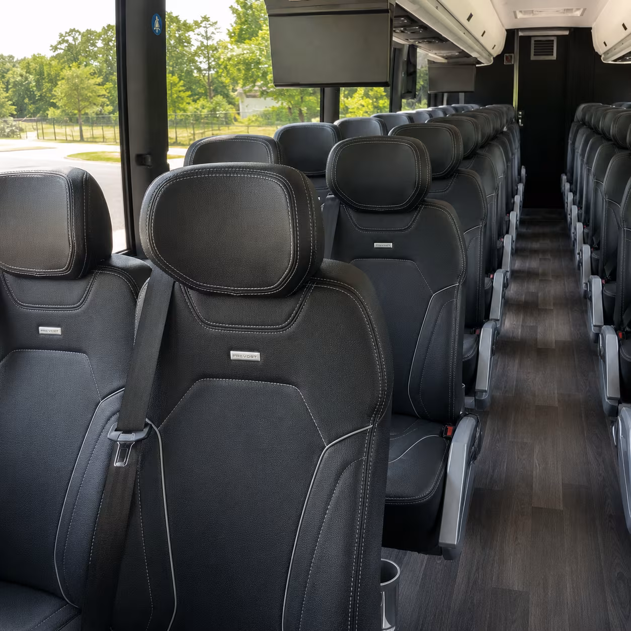 Santa Ana Airport Shuttle & Transportation party bus exterior