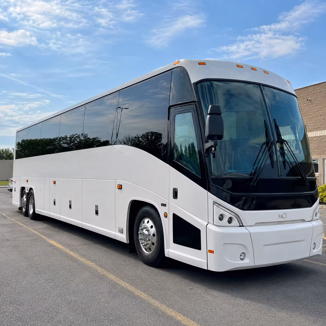 Santa Ana Airport Shuttle & Transportation party bus exterior