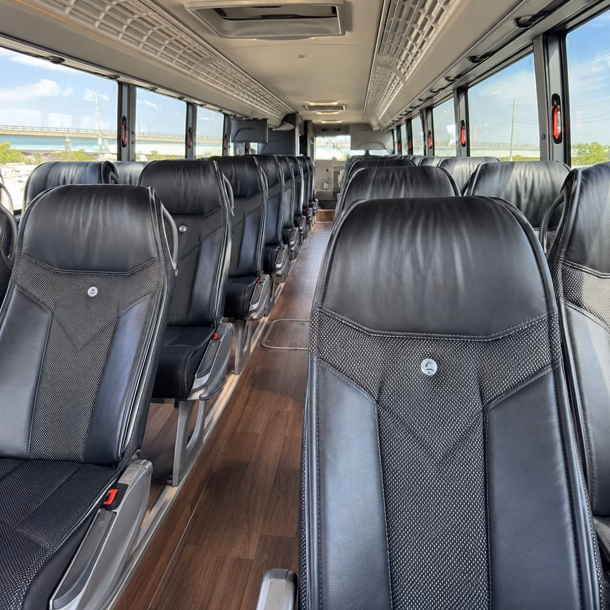 Santa Ana Airport Shuttle & Transportation party bus exterior