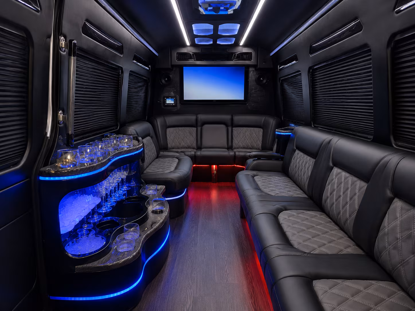 Santa Ana Airport Shuttle & Transportation onboard seating