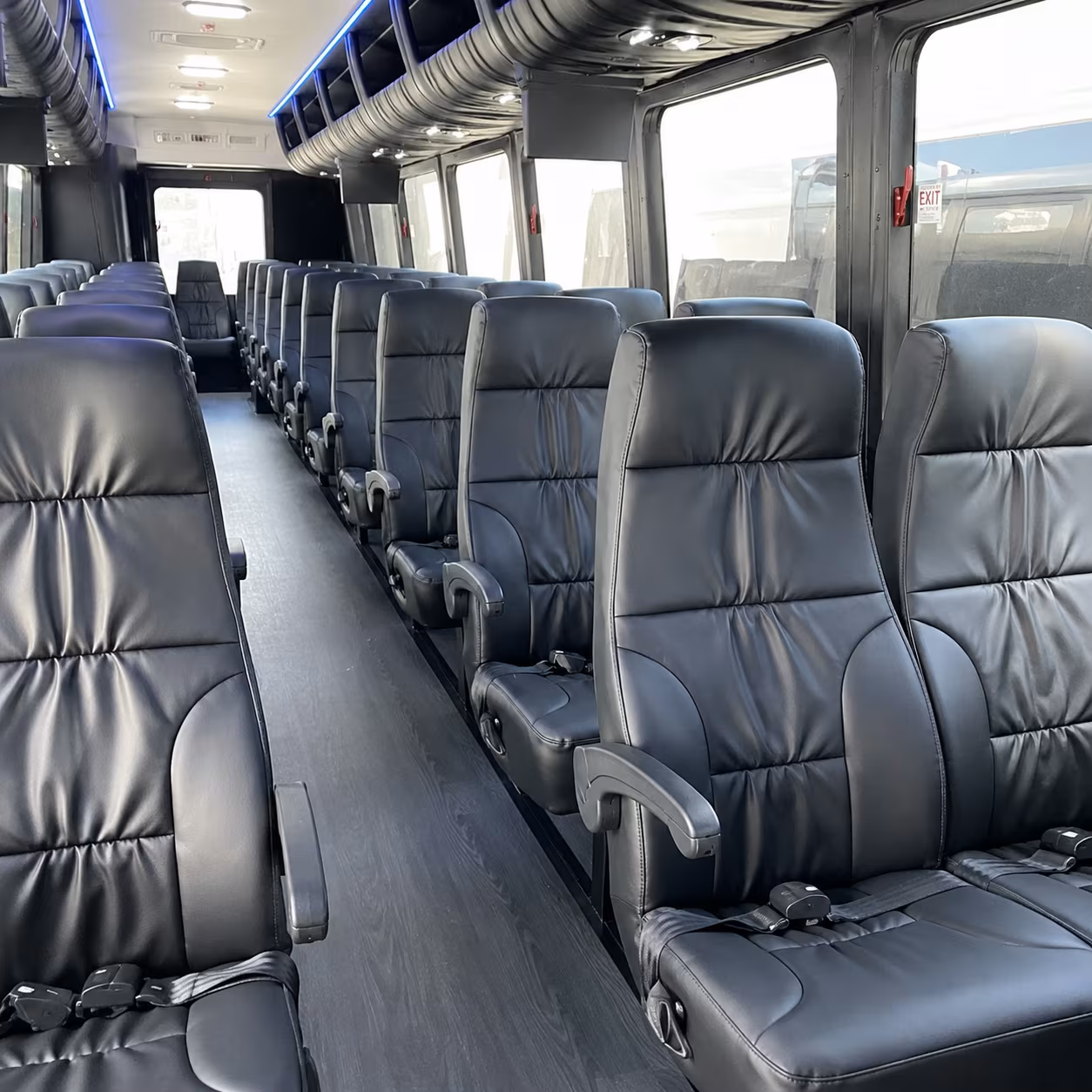 Santa Ana Airport Shuttle & Transportation party bus interior