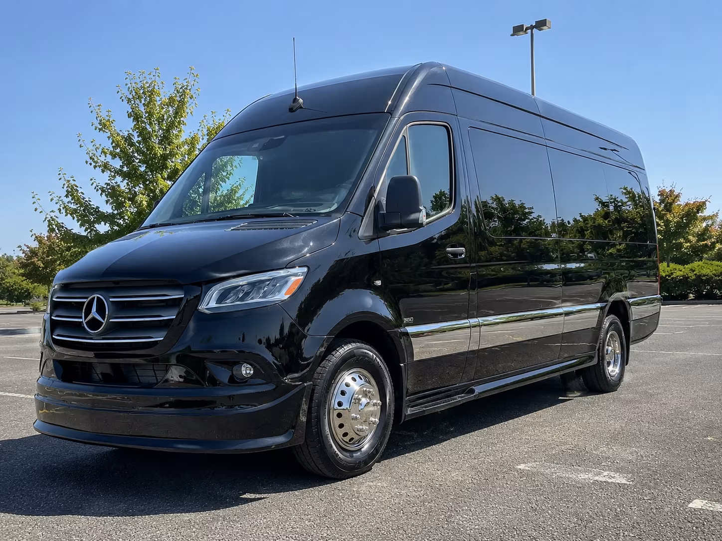 Santa Ana Airport Shuttle & Transportation party bus exterior