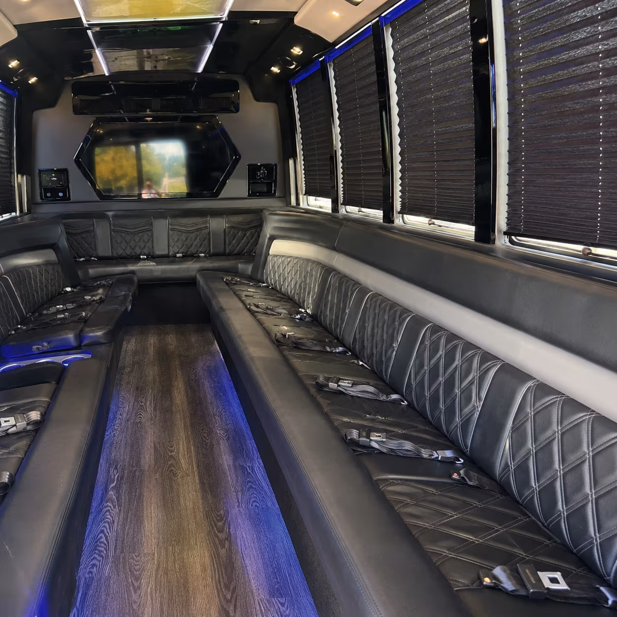 Santa Ana Bachelor & Bachelorette Transportation party bus exterior
