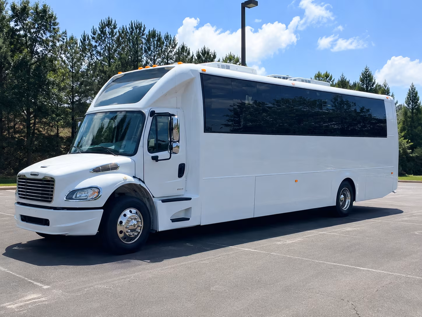 Santa Ana Birthday, Sweet 16, & Quinceañera Transportation party bus exterior