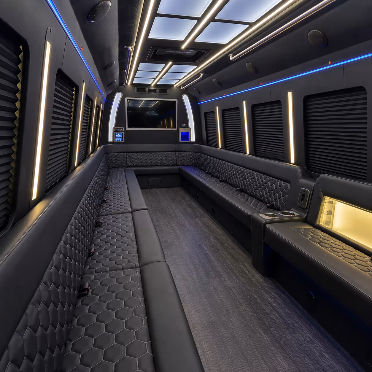 Santa Ana Concert & Music Festival Transportation party bus exterior