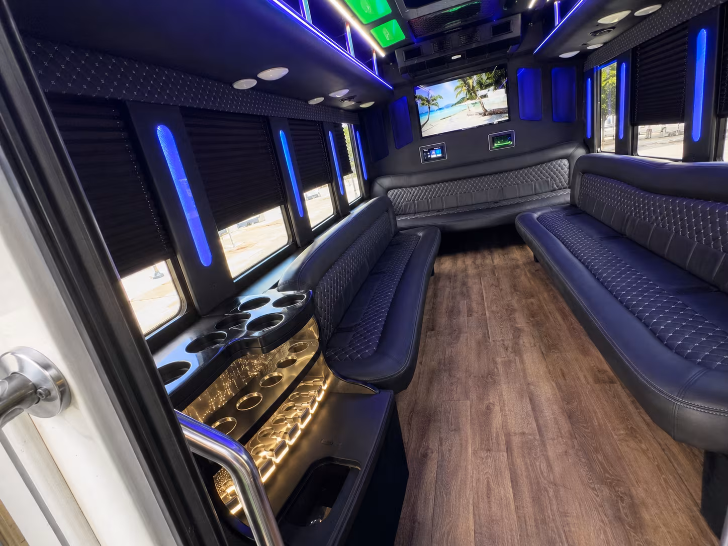 Santa Ana Concert & Music Festival Transportation party bus exterior