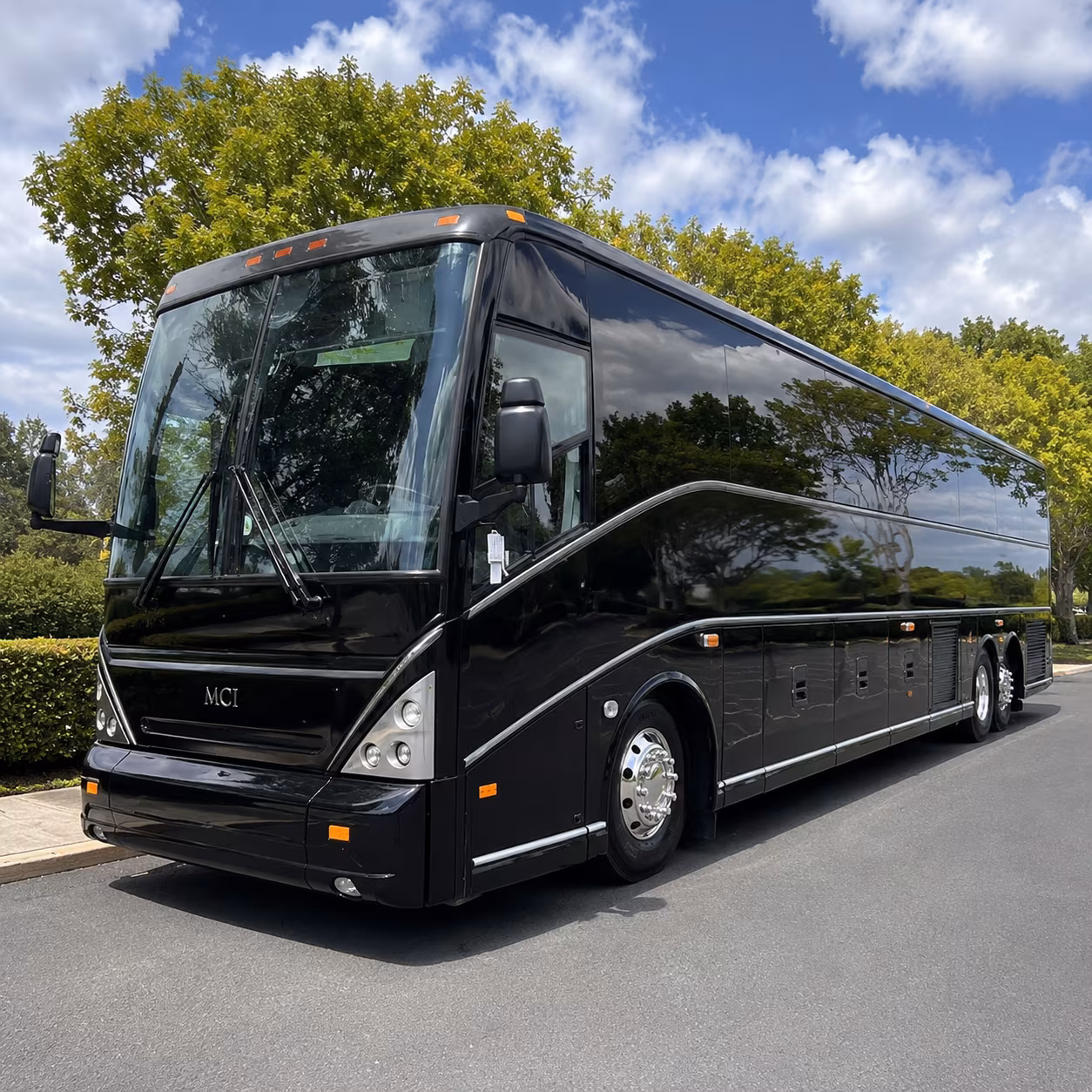 Santa Ana Corporate Transportation party bus exterior
