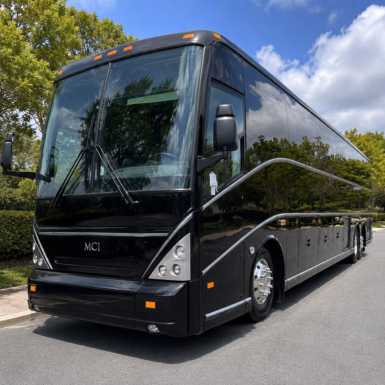 Santa Ana Corporate Transportation party bus exterior