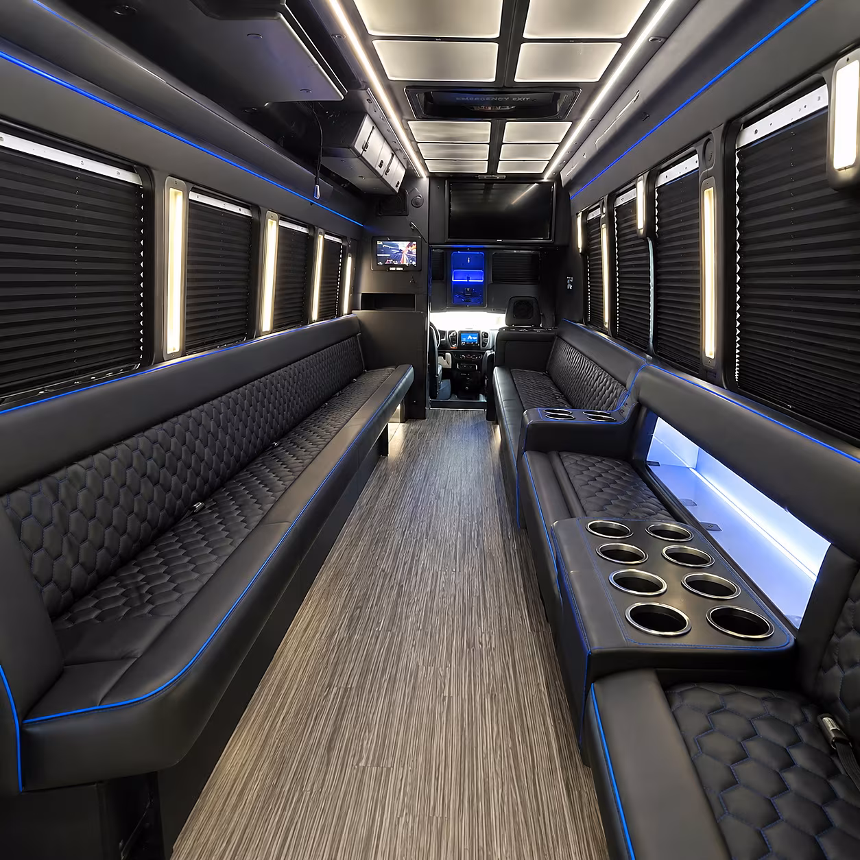 Santa Ana Private Event Transportation onboard seating