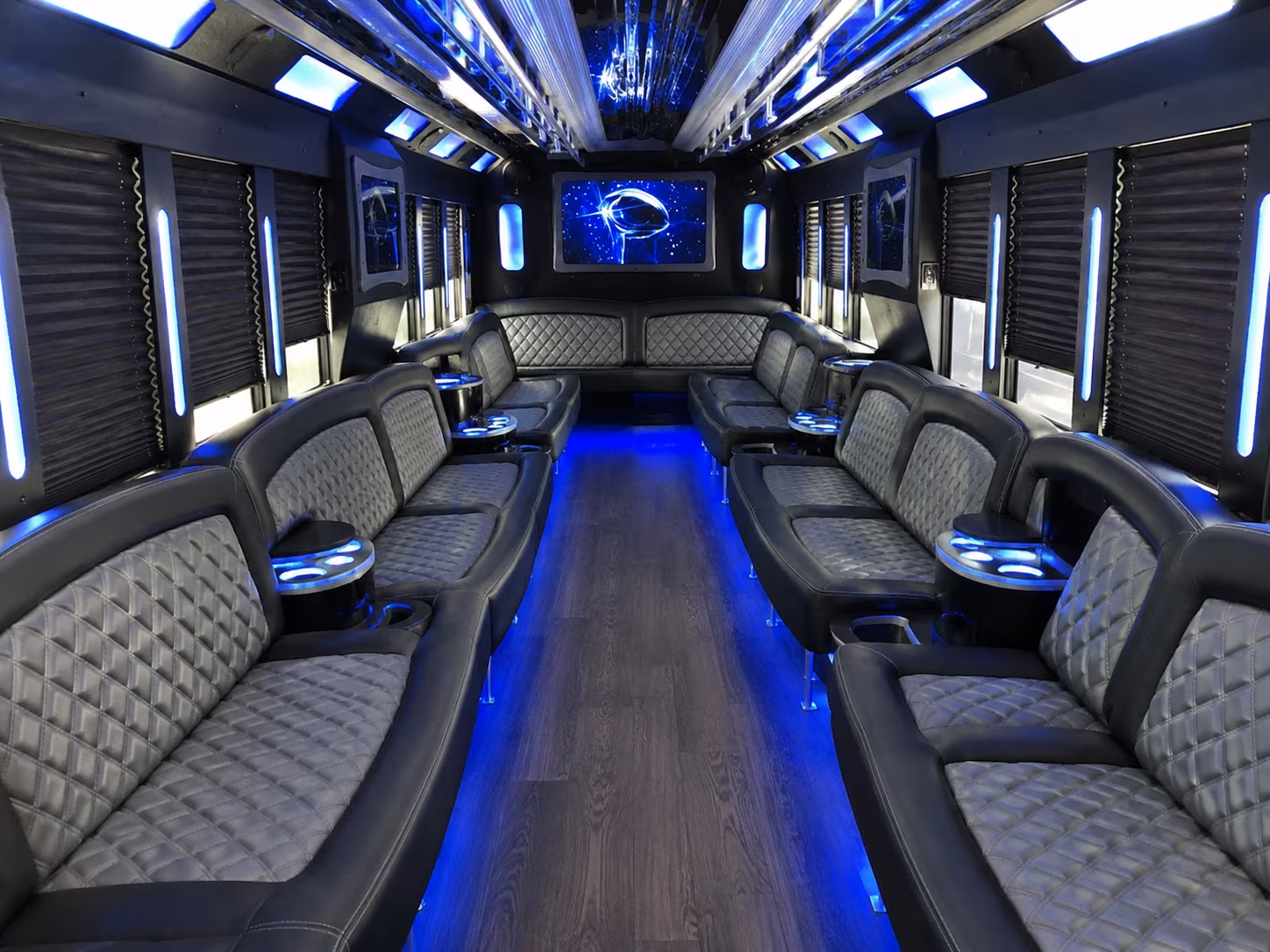 Santa Ana Prom & Homecoming Transportation party bus exterior