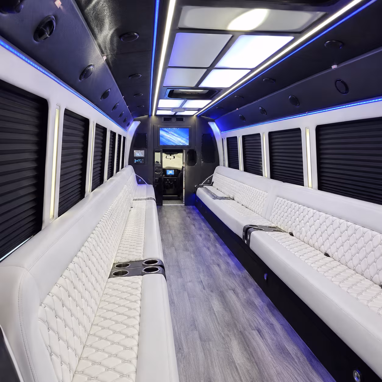 Santa Ana Prom & Homecoming Transportation party bus exterior