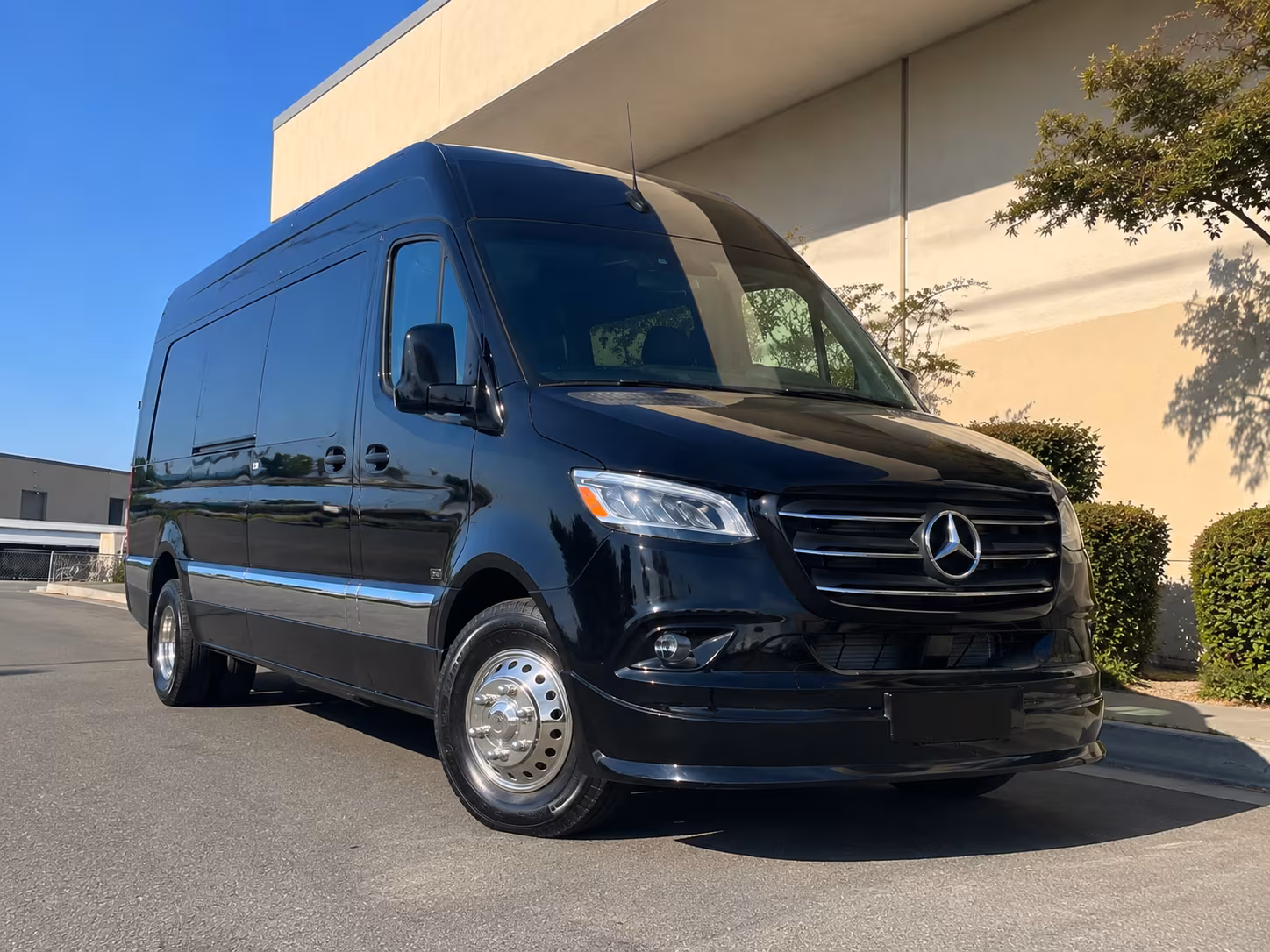 Santa Ana School Event Transportation party bus exterior