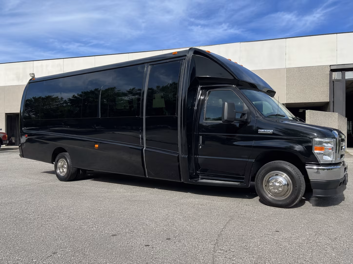 Santa Ana School Event Transportation party bus exterior