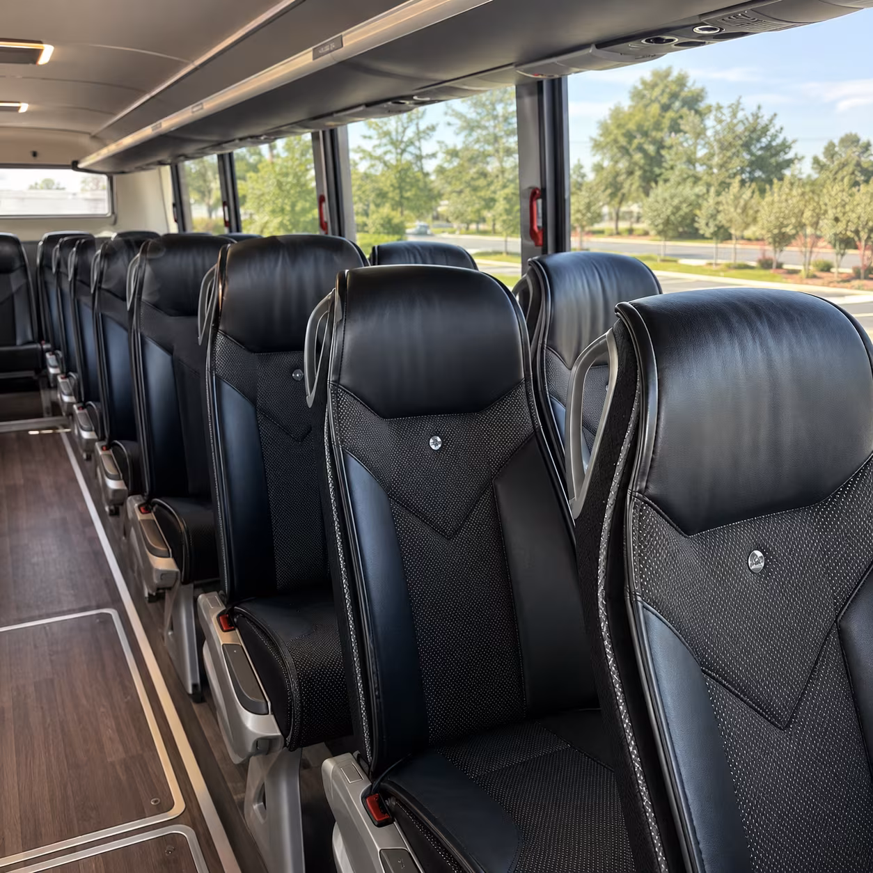 Santa Ana School Event Transportation party bus interior