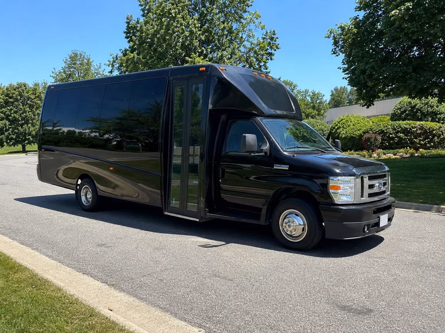 Santa Ana Sporting Event Transportation party bus exterior