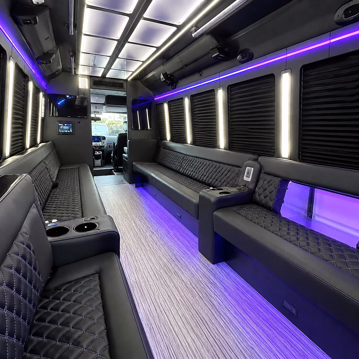 Santa Ana Sporting Event Transportation onboard seating